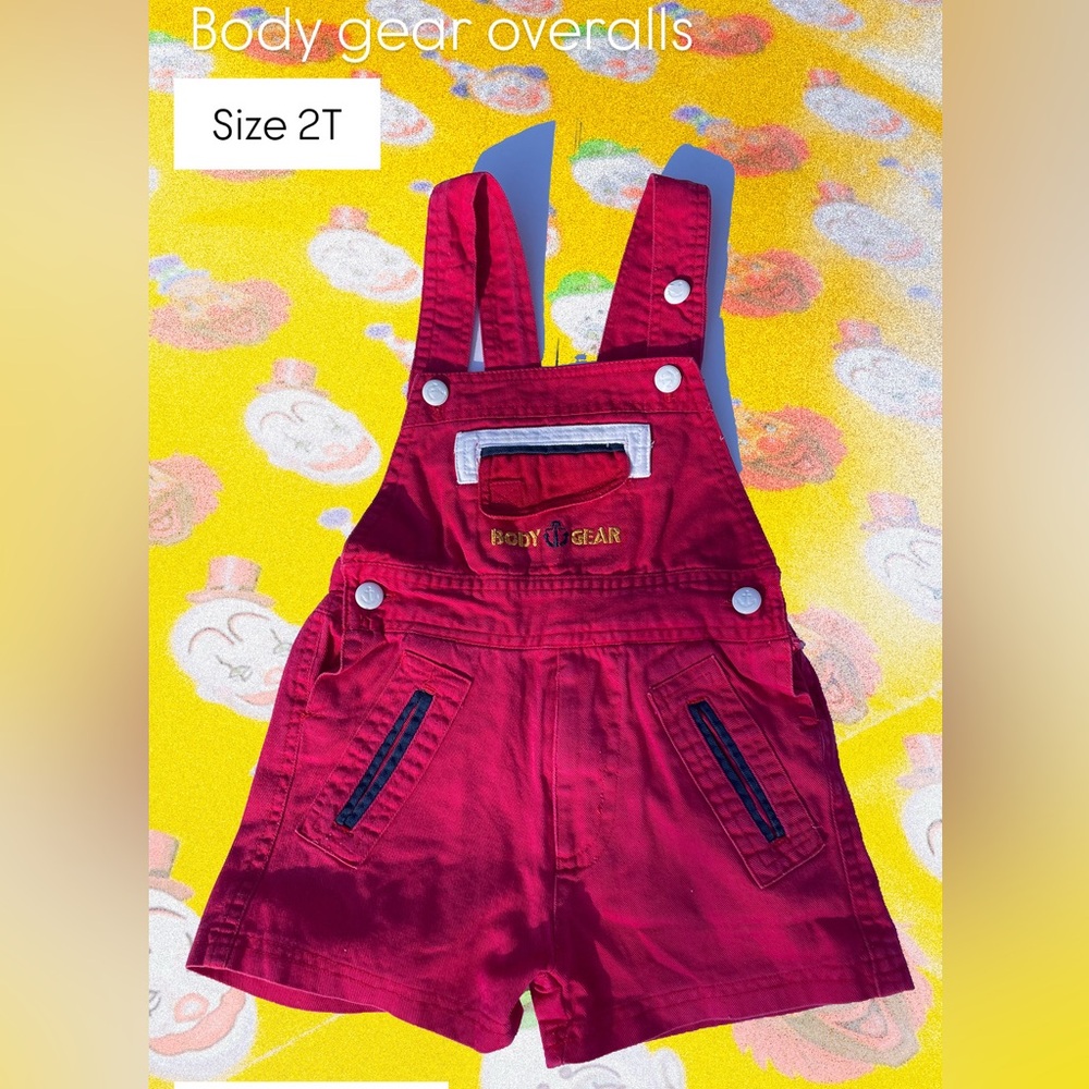 Kids Red Overalls